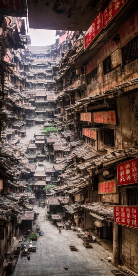 kowloon walled city interior.